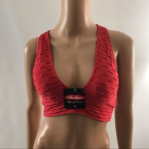 Mari Aquino Women’s Bralette Size M Women Bra Red